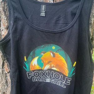 Fox hole bar and grill tank top size large